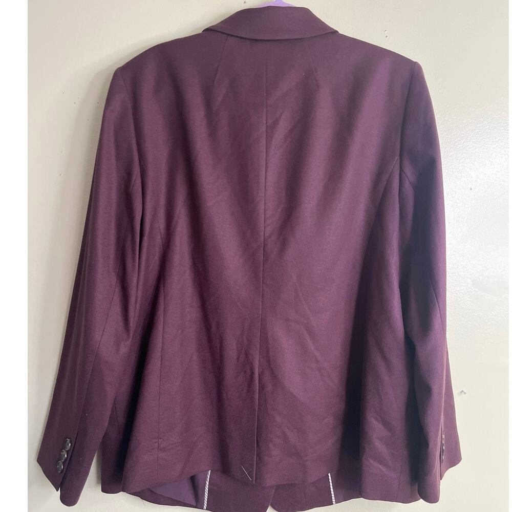 Talbots Luxe Italian Stretch Flannel Wool Blazer Fully Lined Size 18 J03069, NWT - Picture 3 of 14